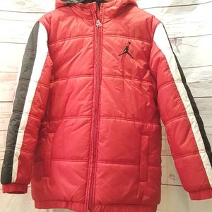 red jordan puffer jacket